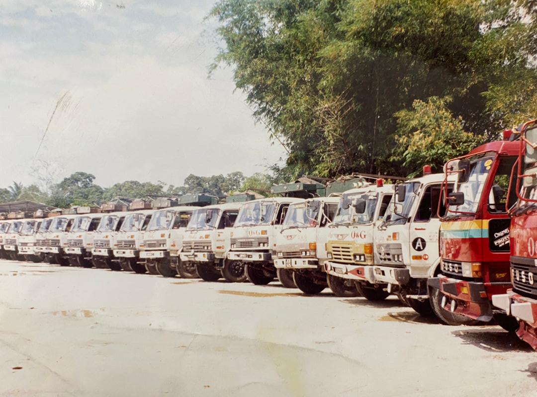 O & G Transport Lorry Fleet in the 90's